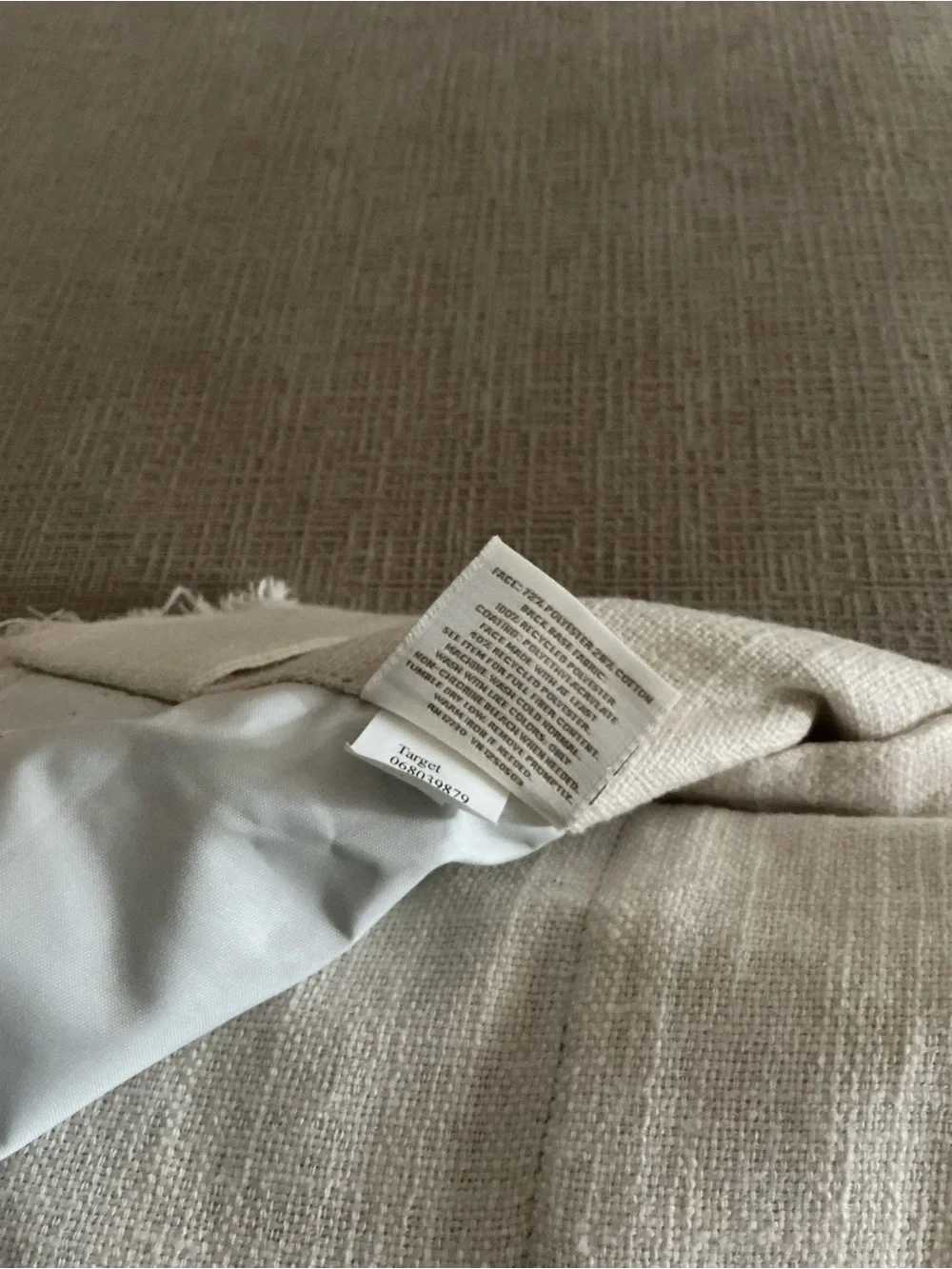 Threshold Cream Textured Fringe Curtain Panel